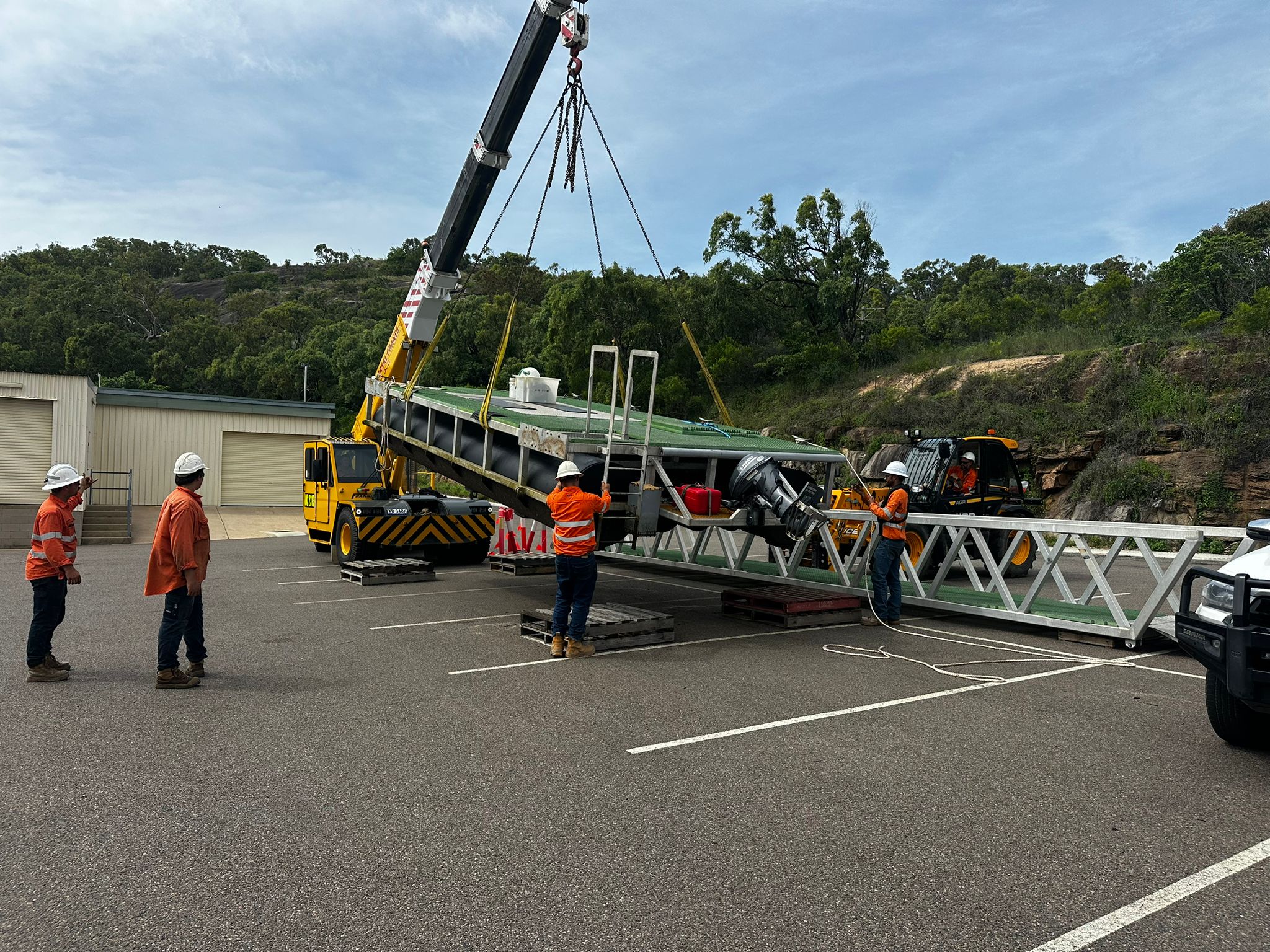 Vision Constructions crew on marine install