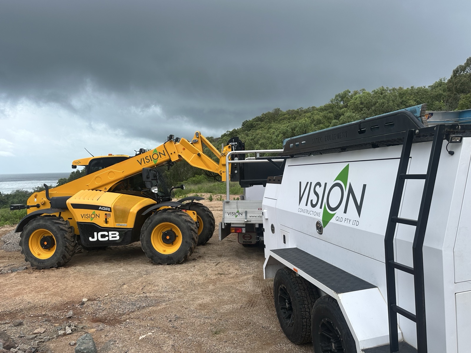 Vision Constructions plant on a North Queensland civil site
